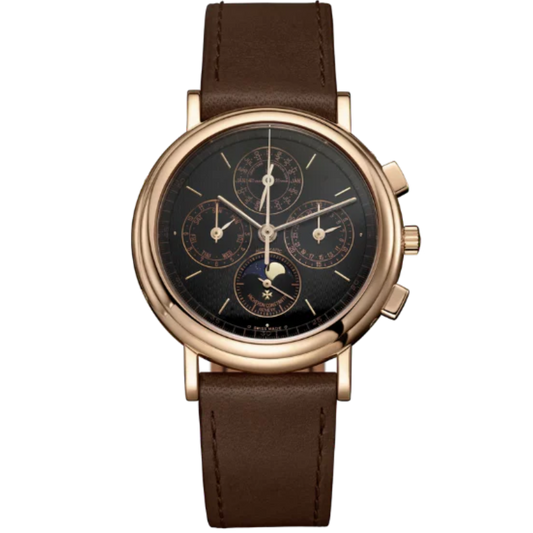 LES COLLECTIONNEURS REFERENCE 49005 38 MM ROSE GOLD WITH BROWN DIAL