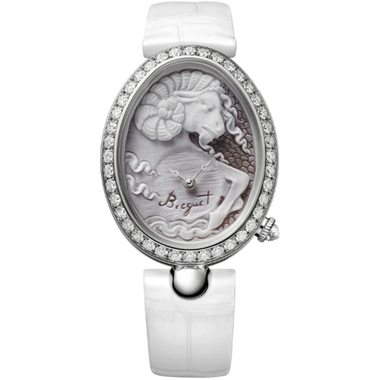 REINE DE NAPLES 8958 40 MM WHITE GOLD WITH WHITE CHINESE ZODIAC SIGN DIAL