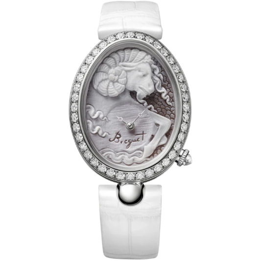 REINE DE NAPLES 8958 40 MM WHITE GOLD WITH WHITE CHINESE ZODIAC SIGN DIAL