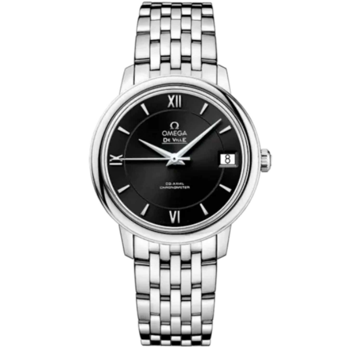 DE VILLE PRESTIGE 33 MM STAINLESS STEEL WITH BLACK DIAL