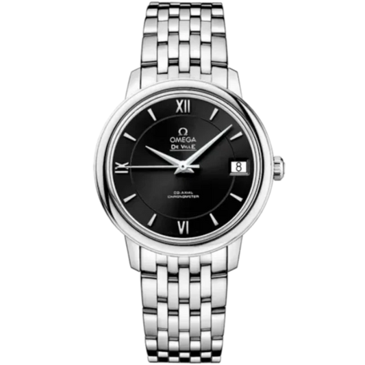 DE VILLE PRESTIGE 33 MM STAINLESS STEEL WITH BLACK DIAL