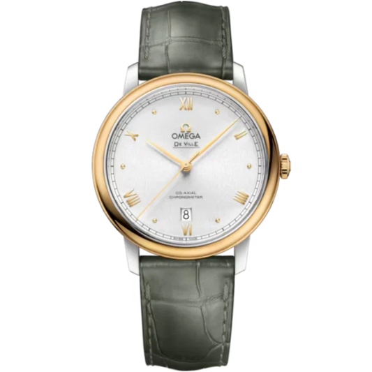 DE VILLE PRESTIGE 39 MM STAINLESS STEEL - YELLOW GOLD WITH SILVER DIAL