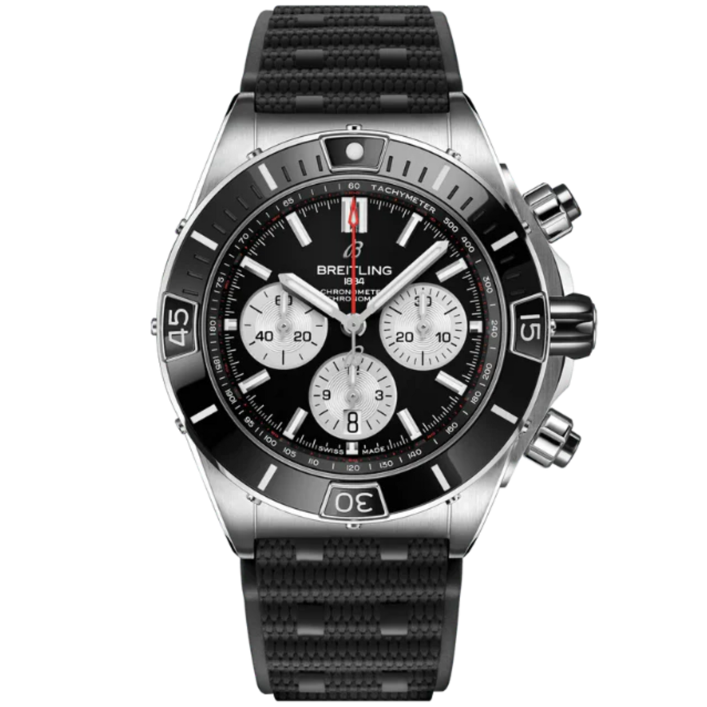 SUPER CHRONOMAT B01 44 MM STAINLESS STEEL WITH BLACK DIAL