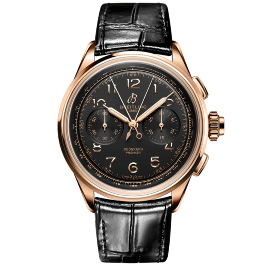 PREMIER B15 DUOGRAPH 42 MM 18K ROSE GOLD WITH BLACK DIAL