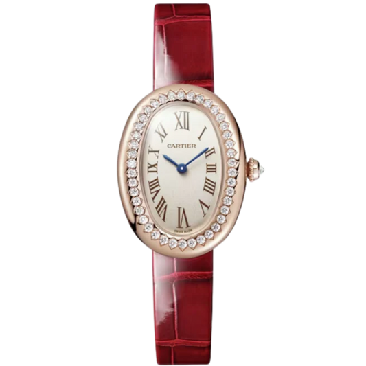 BAIGNOIRE DE CARTIER 31 MM 18K ROSE GOLD WITH SILVER DIAL