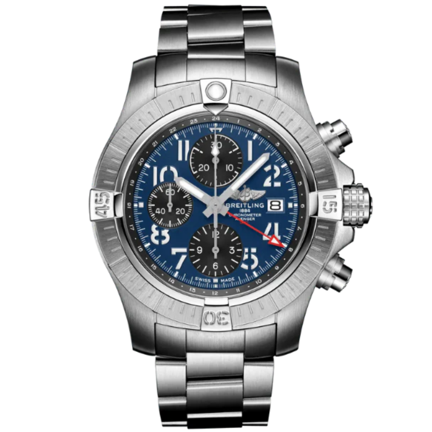 AVENGER CHRONOGRAPH GMT 45 MM STAINLESS STEEL WITH BLUE DIAL