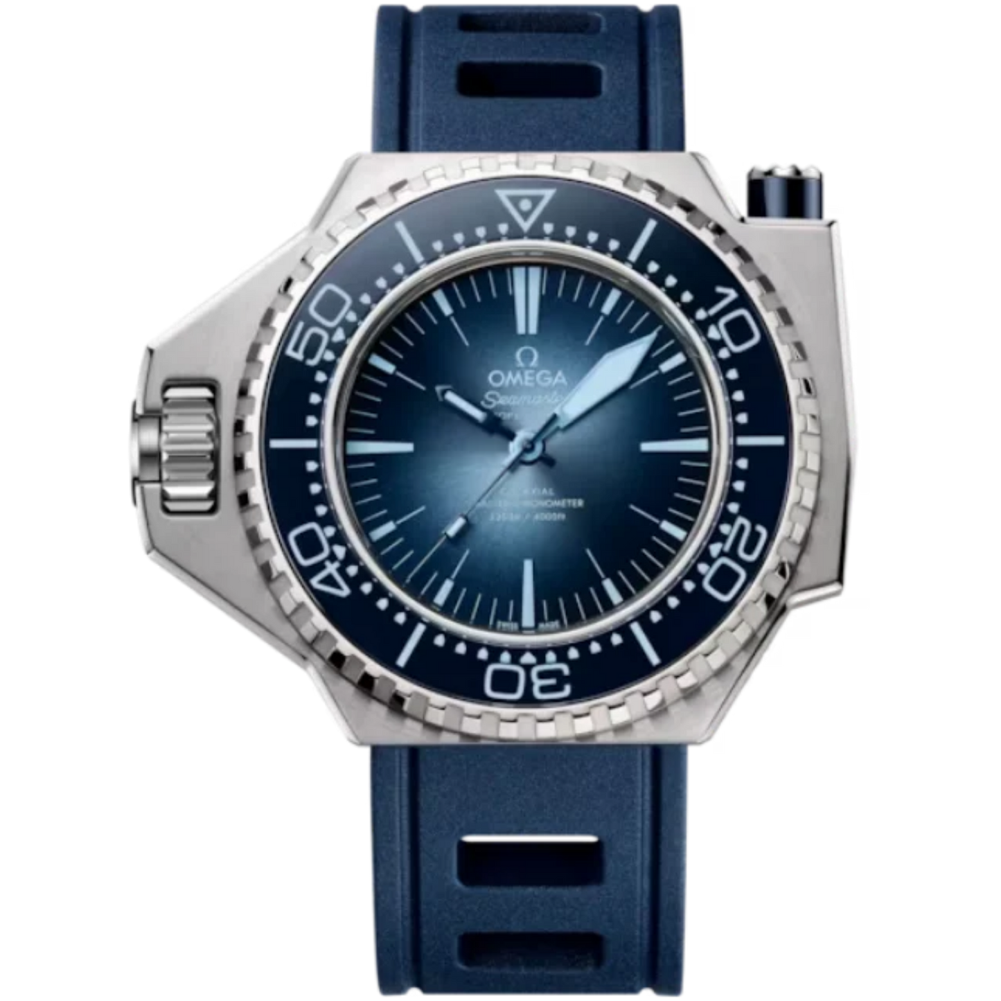 SEAMASTER PLOPROF 1200M SUMMER BLUE 55 MM O‑MEGASTEEL WITH BLUE DIAL