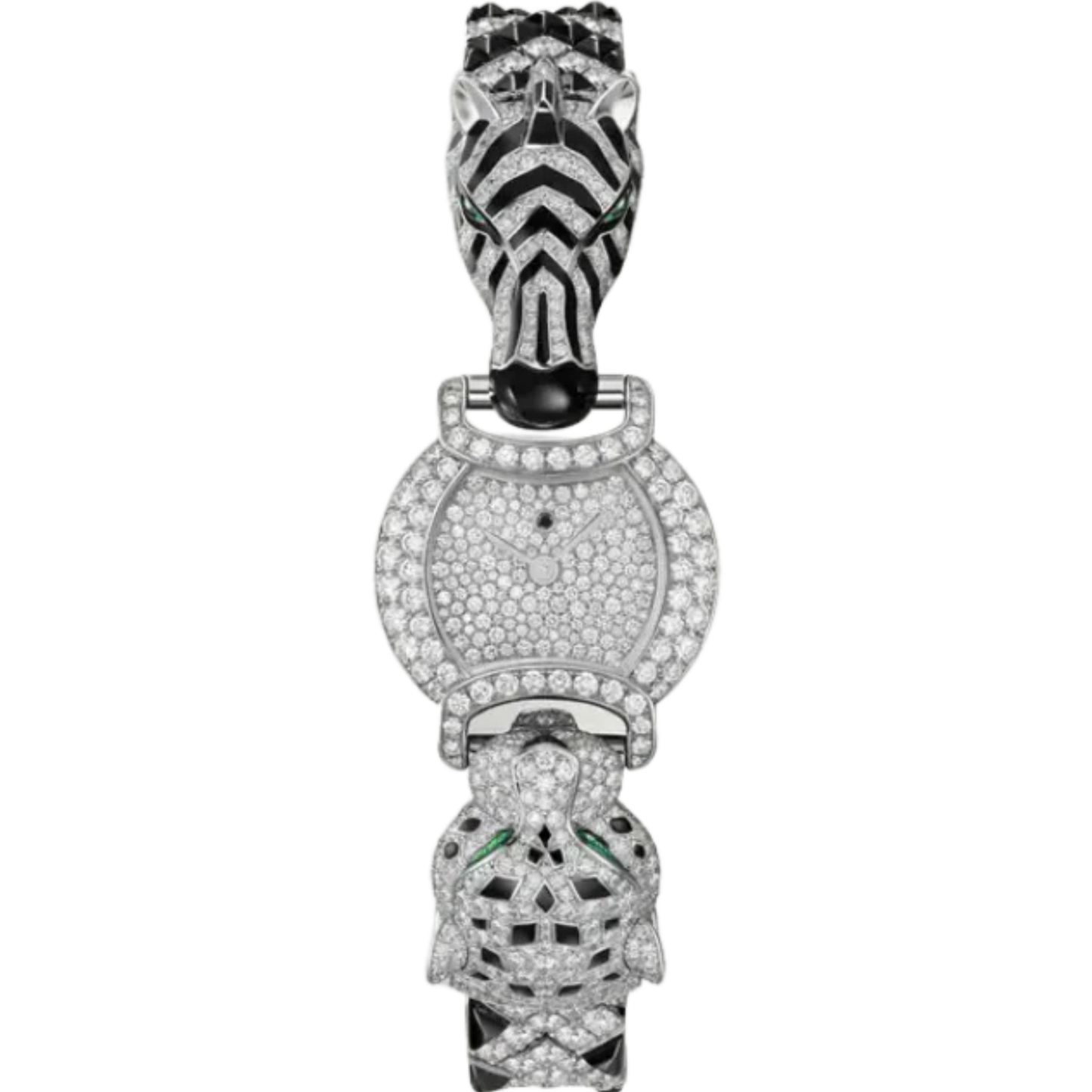 INDOMPTABLES DE CARTIER ZEBRA MOTIF 22 MM RHODIUMIZED 18K WHITE GOLD WITH WHITE GOLD DIAL