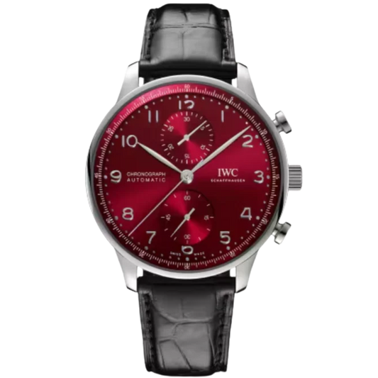 PORTUGIESER CHRONOGRAPH 41 MM STAINLESS STEEL WITH RED DIAL