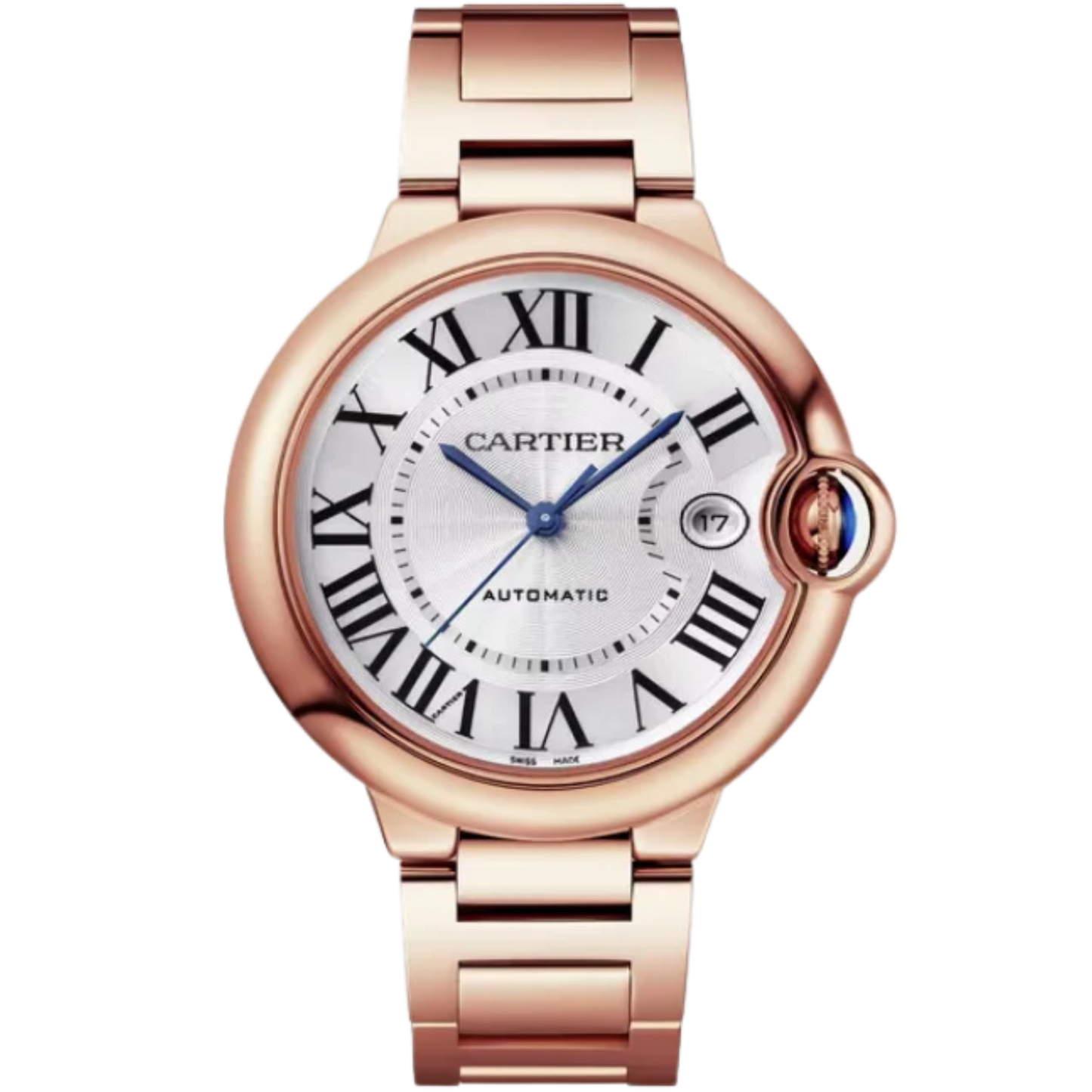 BALLON BLEU DE CARTIER 40 MM 18K ROSE GOLD WITH SILVER GUILLOCHE DIAL