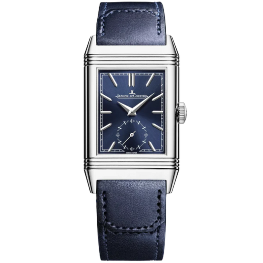 REVERSO TRIBUTE MONOFACE SMALL SECONDS 46 MM STAINLESS STEEL WITH BLUE SUNRAY BRUSHED DIAL