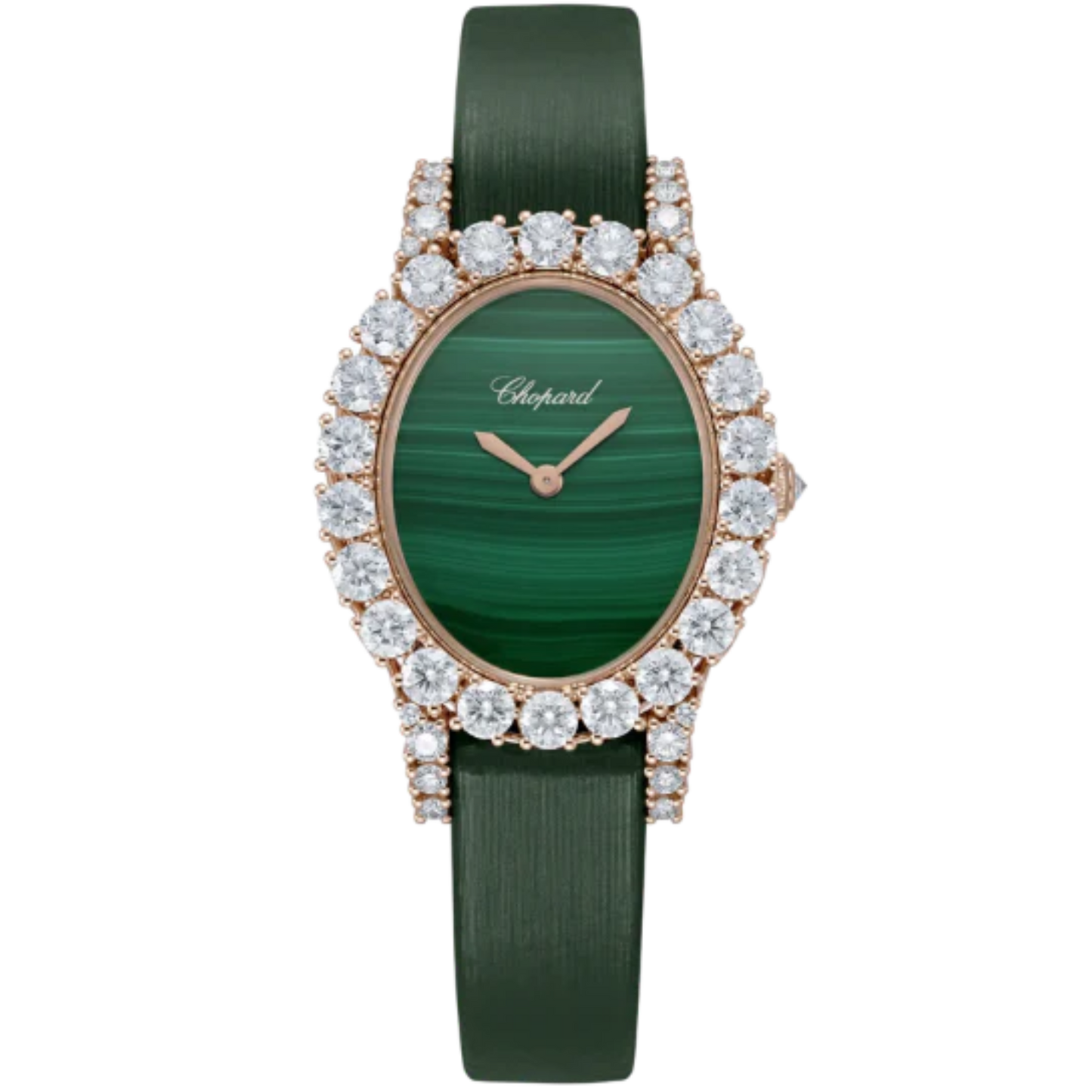 L'HEURE DU DIAMANT VINTAGE 34 MM ETHICAL ROSE GOLD WITH GREEN DIAL