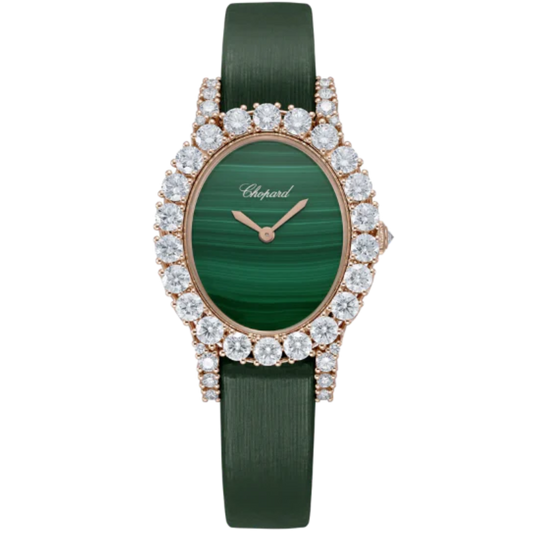 L'HEURE DU DIAMANT VINTAGE 34 MM ETHICAL ROSE GOLD WITH GREEN DIAL