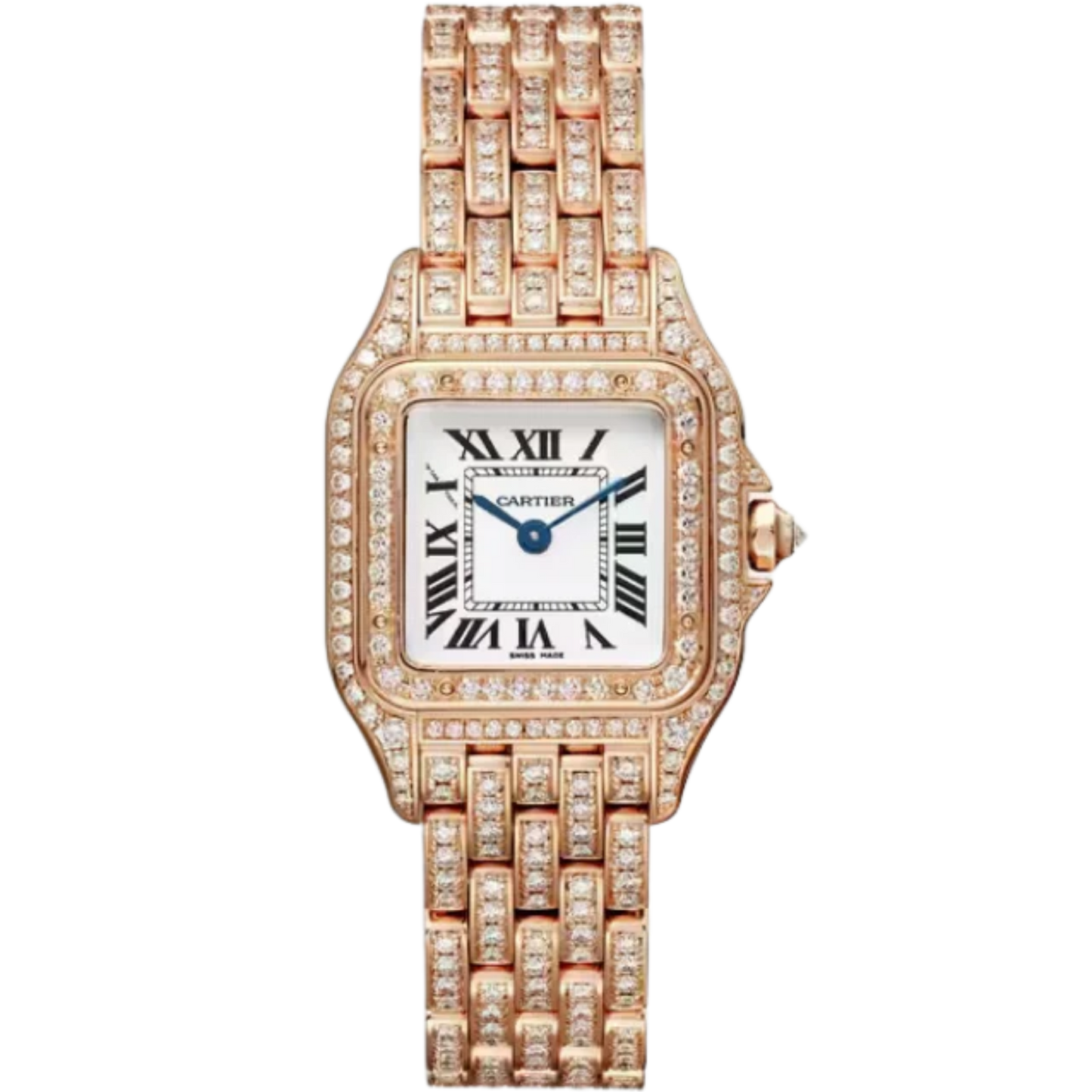 PANTHERE DE CARTIER CUFF 30 MM ROSE GOLD WITH WHITE DIAL
