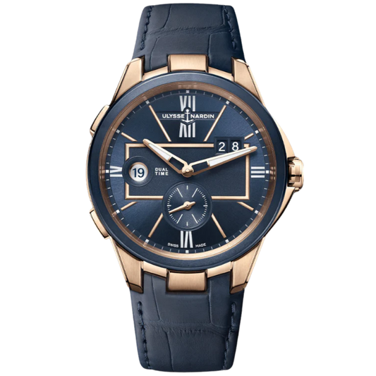 BLAST DUAL TIME 42 MM ROSE GOLD WITH BLUE DIAL