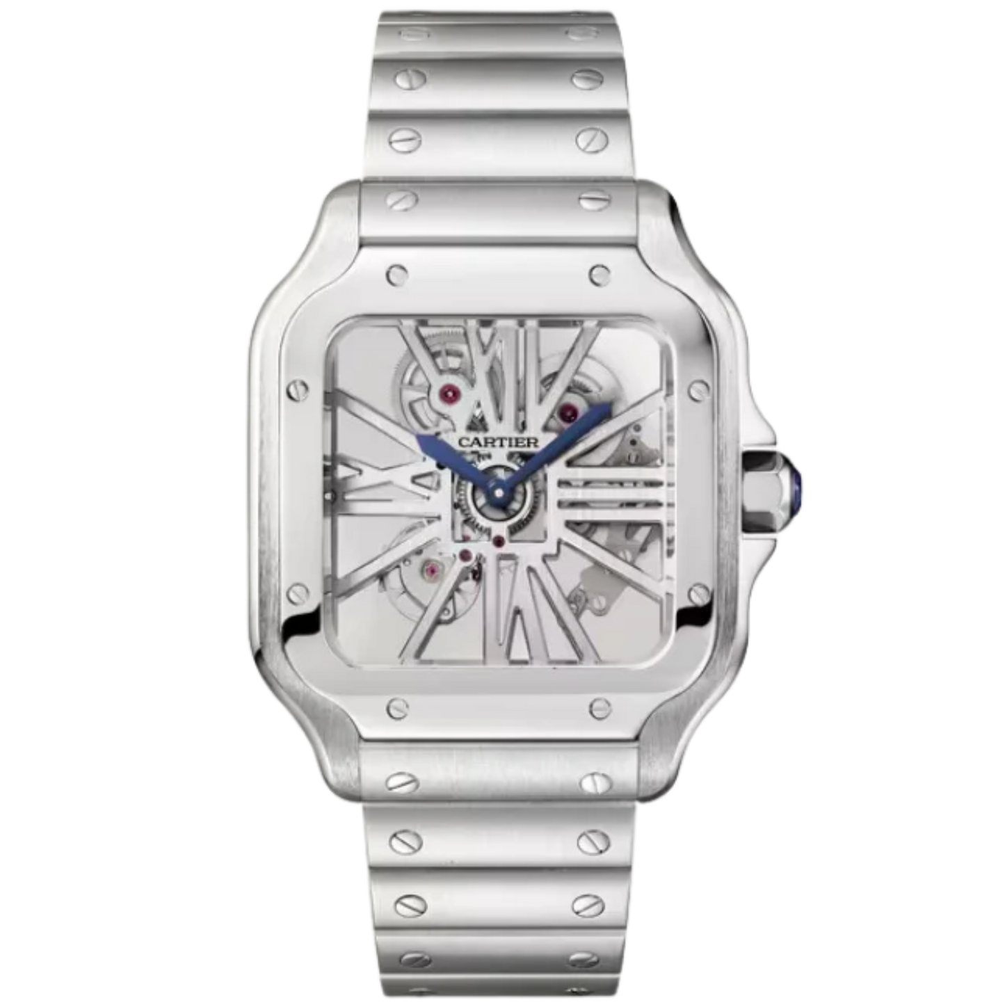 SANTOS 28 MM DE CARTIER WHITE STAINLESS STEEL