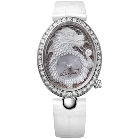 REINE DE NAPLES 8958 40 MM WHITE GOLD WITH WHITE CHINESE ZODIAC SIGN DIAL