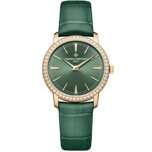 TRADITIONNELLE MANUAL-WINDING 33 MM ROSE GOLD WITH GREEN BRASS DIAL