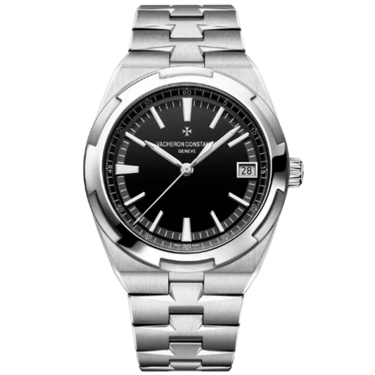 OVERSEAS SELF WINDING 41 MM STAINLESS STEEL WITH BLACK BRASS DIAL