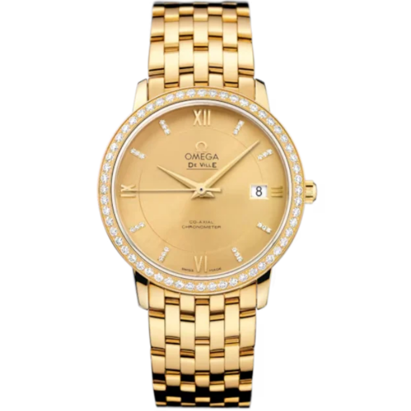 DE VILLE PRESTIGE 37 MM YELLOW GOLD WITH YELLOW DIAL