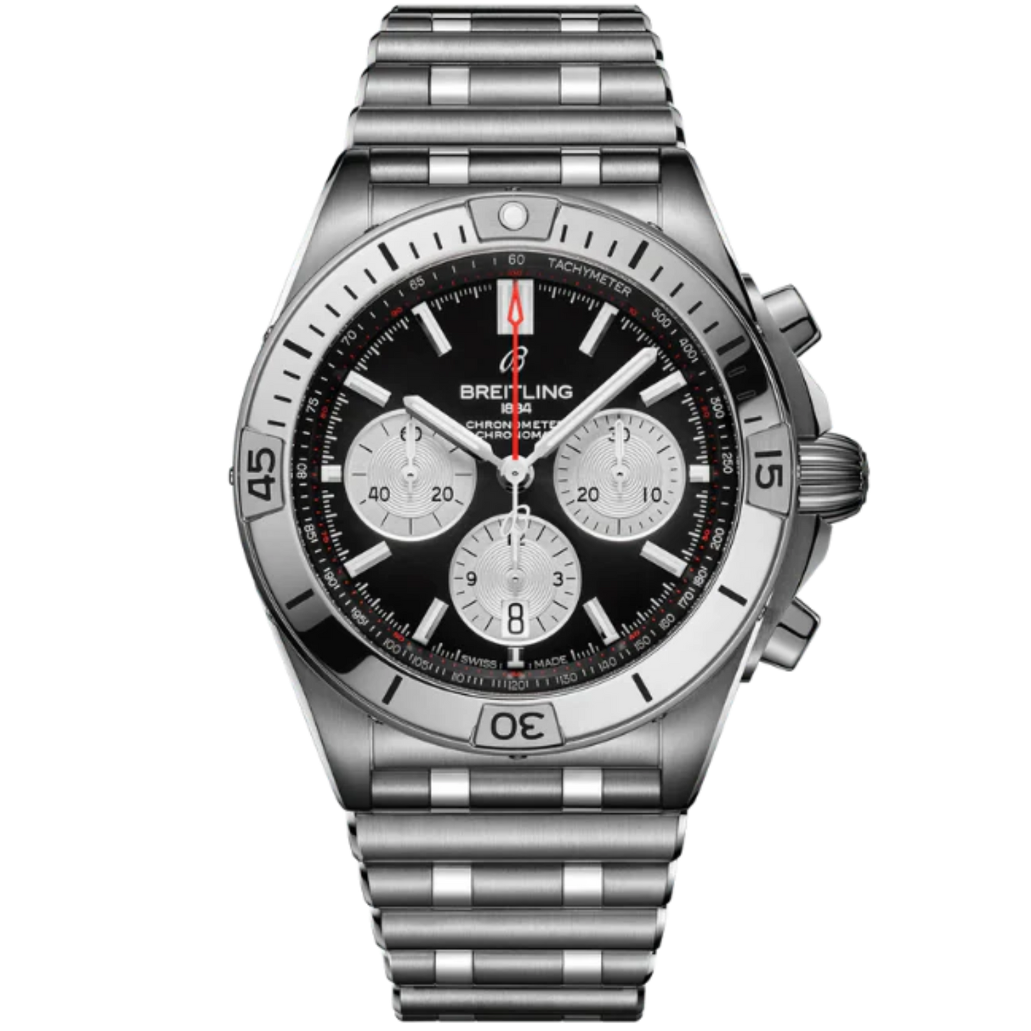 CHRONOMAT B01 42 MM STAINLESS STEEL WITH BLACK DIAL