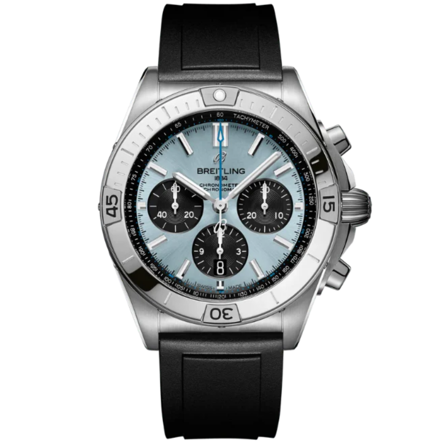 CHRONOMAT B01 42 MM STAINLESS STEEL & PLATINUM WITH ICE BLUE DIAL