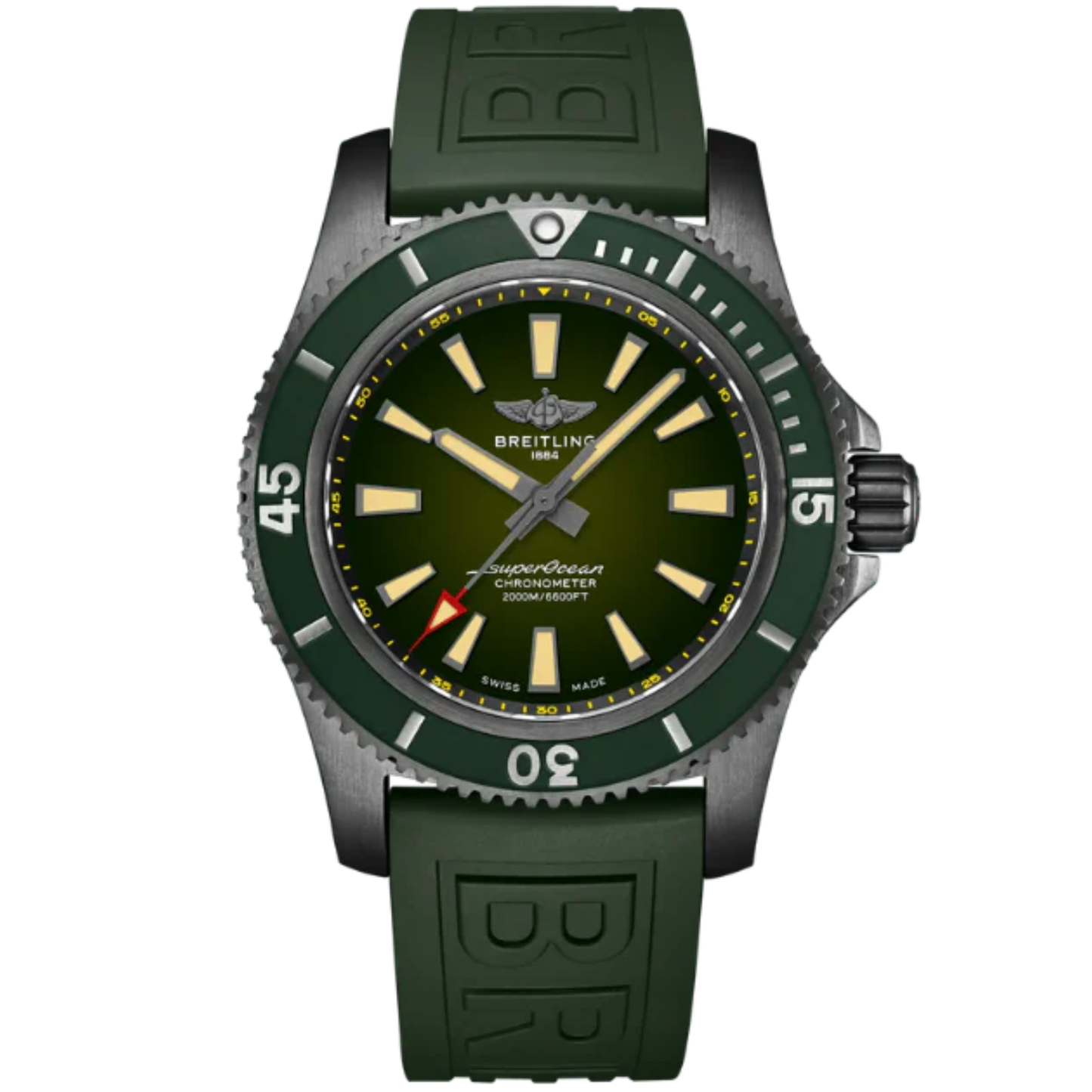 SUPEROCEAN AUTOMATIC BLACK STEEL 46 MM DLC-COATED STAINLESS STEEL WITH GREEN DIAL