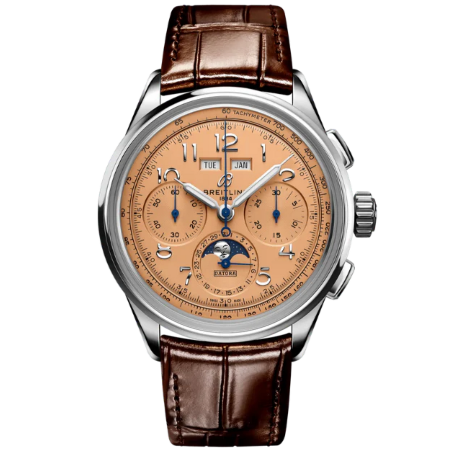 PREMIER B25 DATORA 42 MM STAINLESS STEEL WITH COPPER DIAL