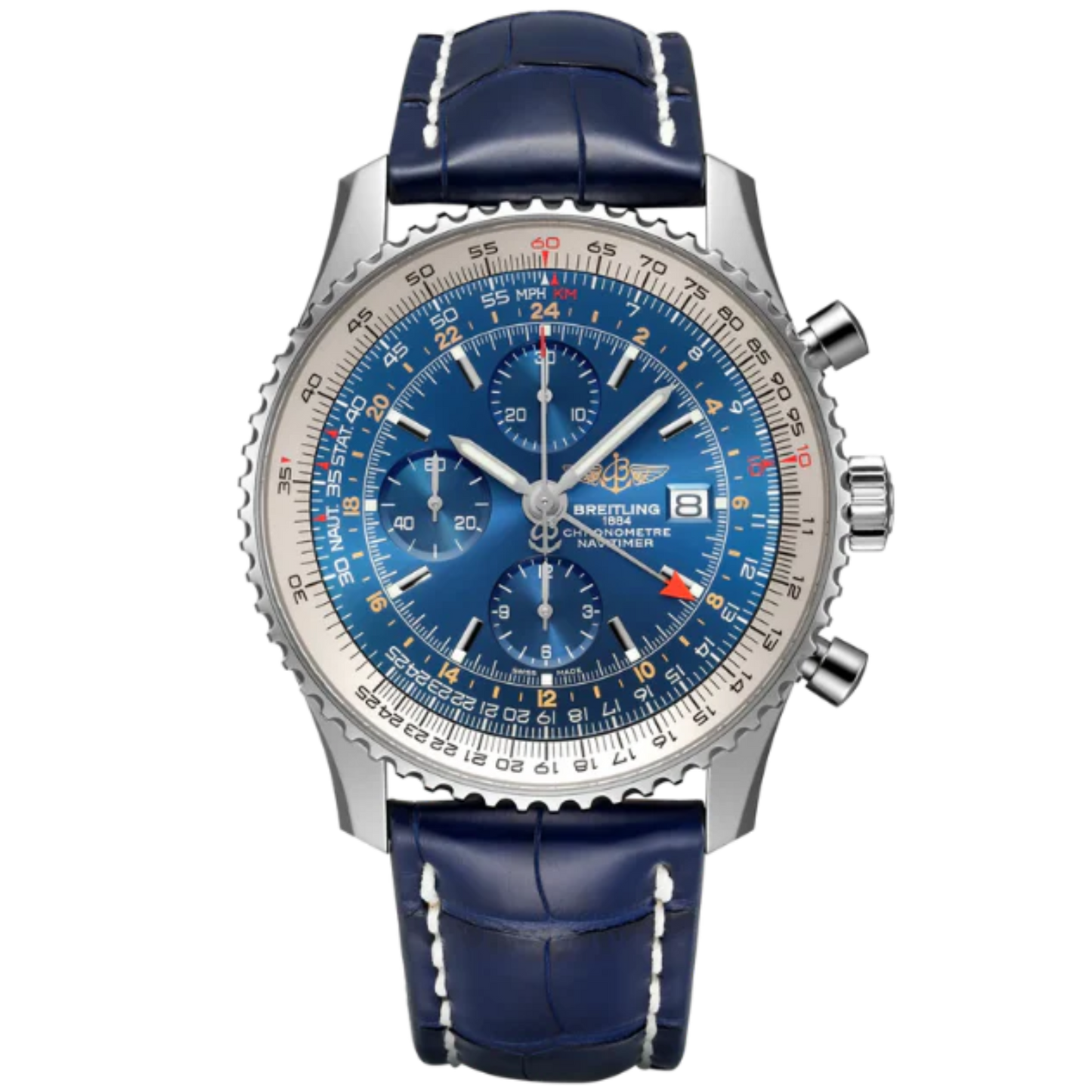 NAVITIMER CHRONOGRAPH GMT 46 MM STAINLESS STEEL WITH BLUE DIAL