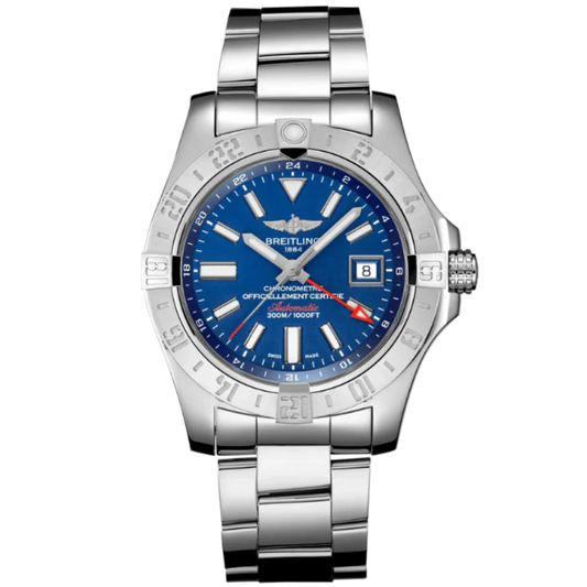 AVENGER II GMT 43 MM STAINLESS STEEL WITH BLUE DIAL