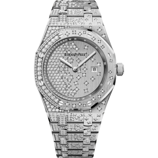 Royal Oak Quartz 33MM Diamond-Set 18-Carat White Gold Bracelet Diamond-Set 18-Carat White Gold Dial Diamond-Set 18-Carat White Gold Case