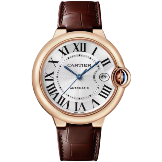 BALLON BLEU DE CARTIER 40 MM 18K ROSE GOLD WITH SILVER GUILLOCHE DIAL