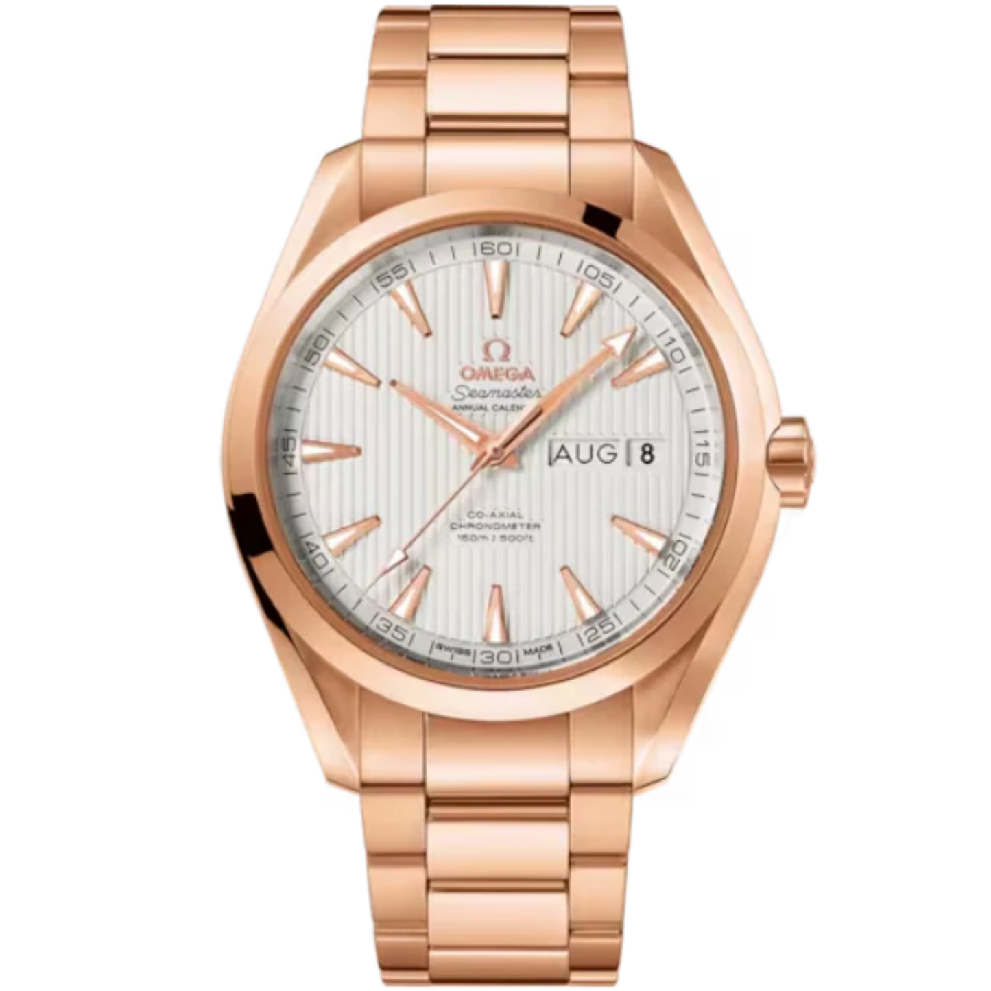 SEAMASTER AQUA TERRA 150M 43 MM RED GOLD WITH SILVER DIAL