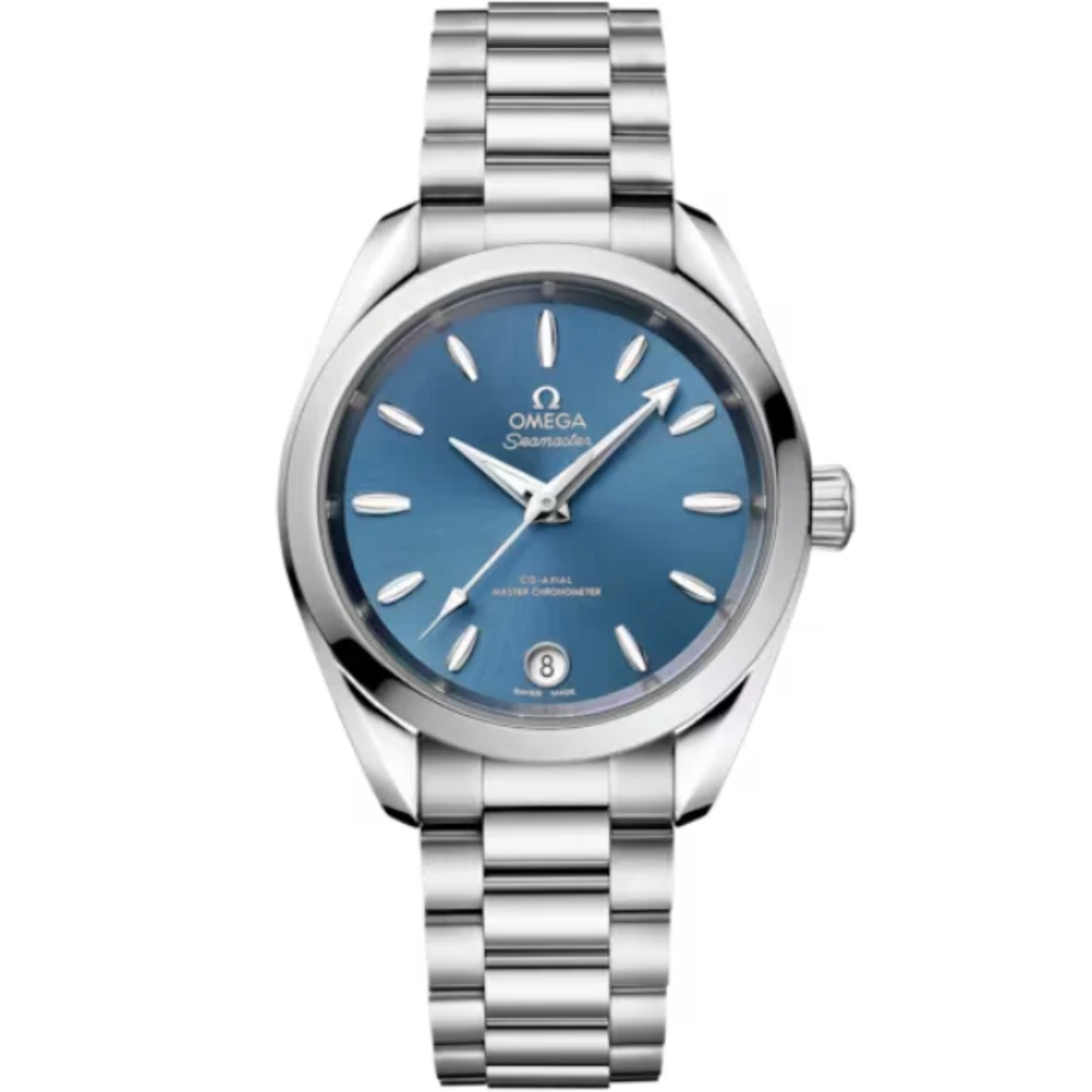 SEAMASTER AQUA TERRA SHADES 34 MM STAINLESS STEEL WITH SEA BLUE DIAL
