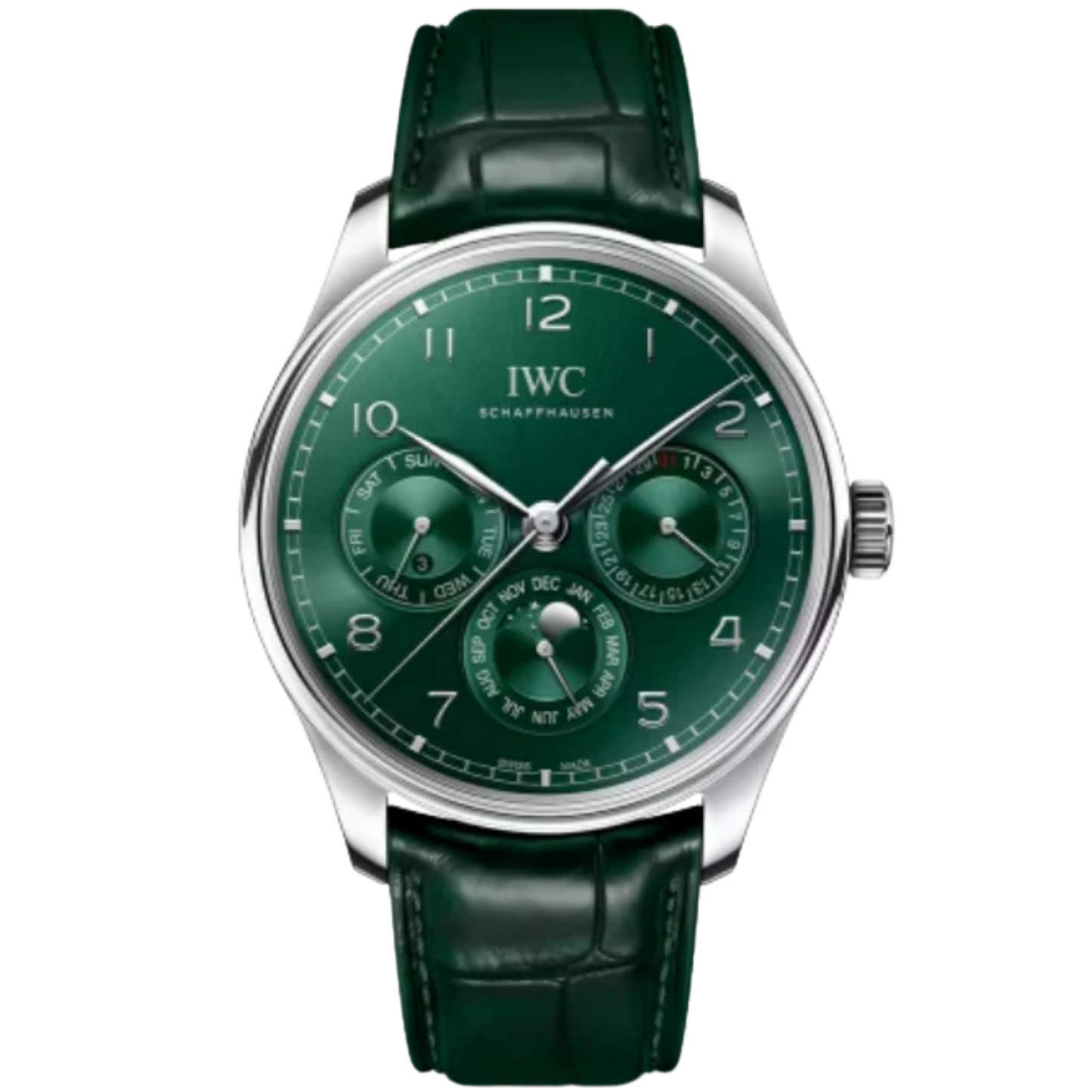 PORTUGIESER PERPETUAL CALENDAR 42 MM STAINLESS STEEL WITH GREEN DIAL