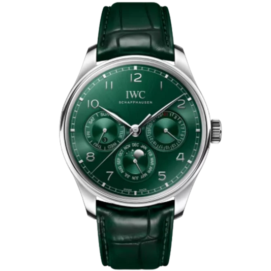 PORTUGIESER PERPETUAL CALENDAR 42 MM STAINLESS STEEL WITH GREEN DIAL