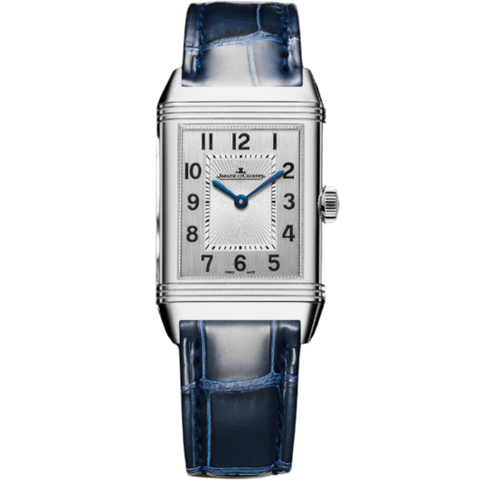 REVERSO CLASSIC DUETTO 40 MM STAINLESS STEEL WITH SILVER GREY AND GUILLOCHE BLACK DIAL