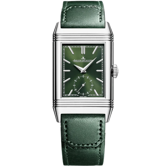 REVERSO TRIBUTE MONOFACE SMALL SECONDS 46 MM STAINLESS STEEL WITH GREEN SUNRAY BRUSHED DIAL