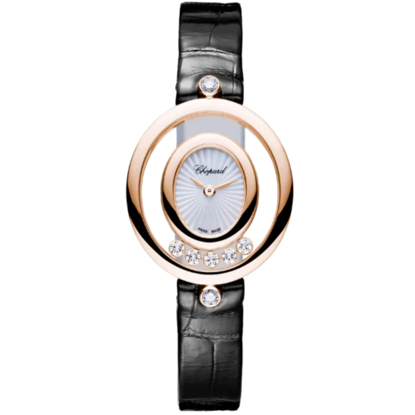 HAPPY DIAMONDS ICONS 29 MM ETHICAL ROSE GOLD WITH MOTHER OF PEARL DIAL