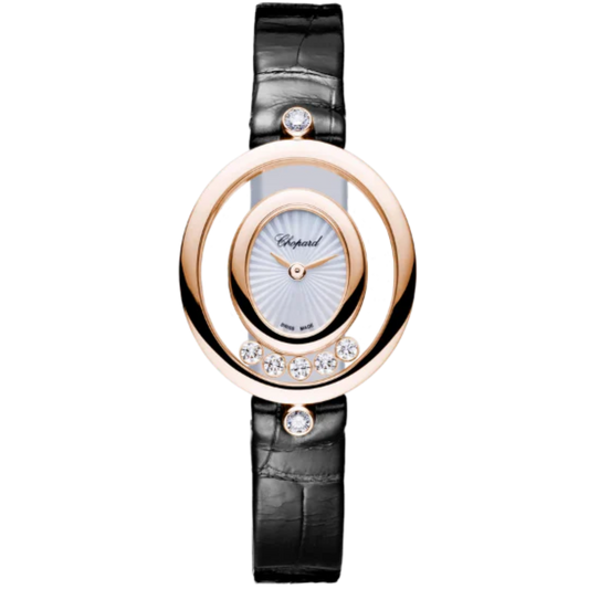 HAPPY DIAMONDS ICONS 29 MM ETHICAL ROSE GOLD WITH MOTHER OF PEARL DIAL