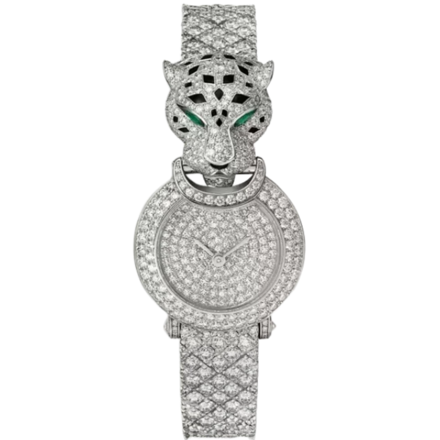 LA PANTHERE DE CARTIER 24 MM RHODIUMIZED WHITE GOLD WITH WHITE GOLD DIAL