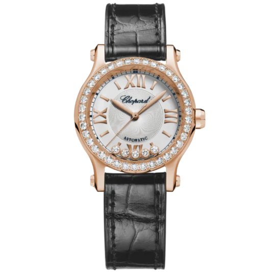 HAPPY SPORT 30 MM ETHICAL ROSE GOLD WITH SILVER DIAL