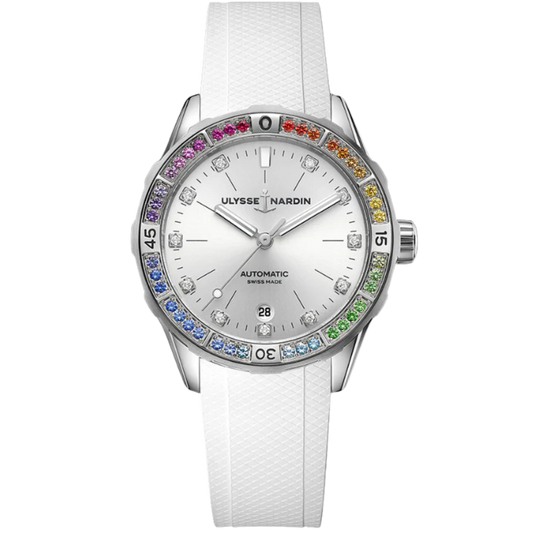DIVER RAINBOW 39 MM STAINLESS STEEL WITH SILVER DIAL