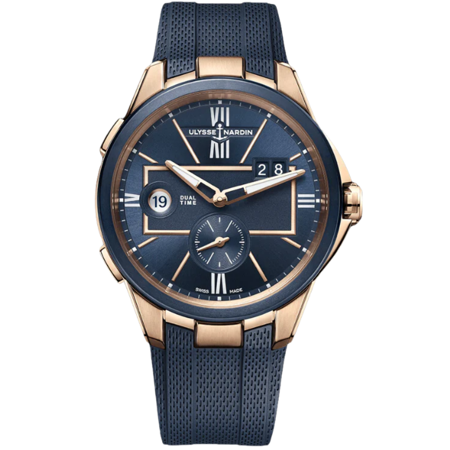 BLAST DUAL TIME 42 MM ROSE GOLD WITH BLUE DIAL