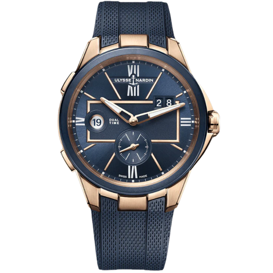 BLAST DUAL TIME 42 MM ROSE GOLD WITH BLUE DIAL
