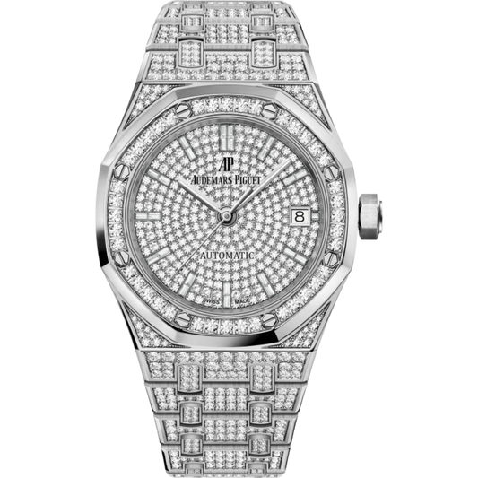 Royal Oak Selfwinding 37MM Diamond-Set 18-Carat White Gold Bracelet Diamond-Set 18-Carat White Gold Dial Diamond-Set 18-Carat White Gold Case