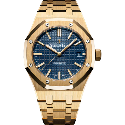Royal Oak Selfwinding 37MM 18-Carat Yellow Gold Bracelet Blue Dial With Grande Tapisserie Pattern 18-Carat Yellow Gold Case
