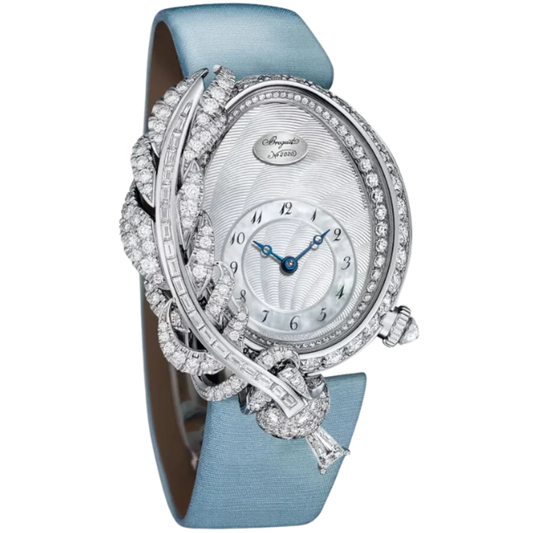 PLUMES GJ15BB89240DD8 34 MM WHITE GOLD WITH MOTHER OF PEARL DIAL