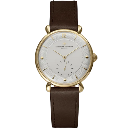 LES COLLECTIONNEURS TEARDROP 35 MM 18K YELLOW GOLD WITH SILVER GUILLOCHE DIAL