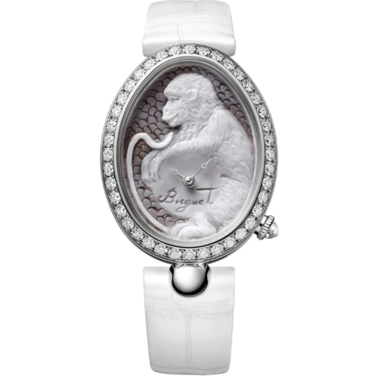 REINE DE NAPLES 8958 40 MM WHITE GOLD WITH WHITE CHINESE ZODIAC SIGN DIAL